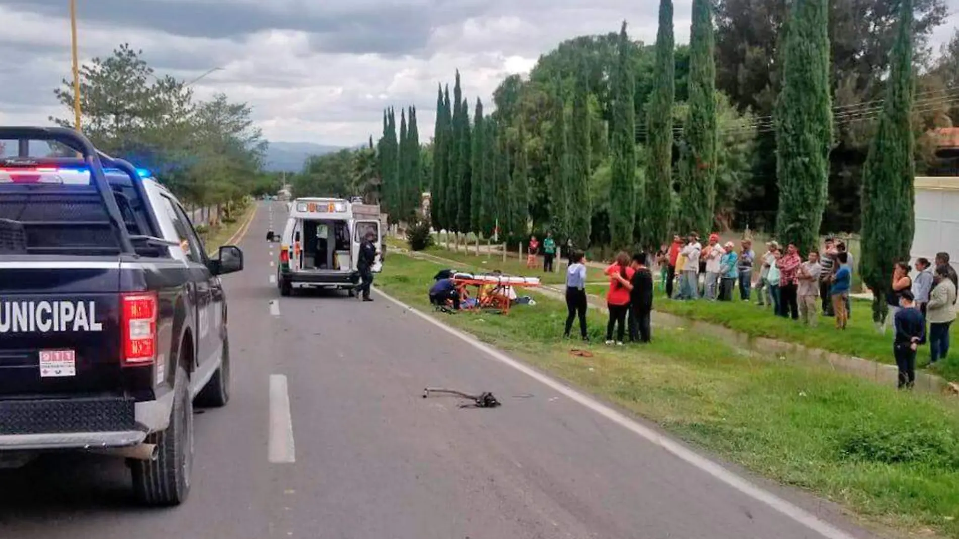 accidente motociclista vs trailer